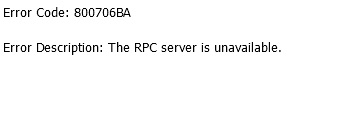Computer Verification Failure for Machine Name 0x800706BA The RPC Server is Unavailable